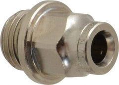 Norgren - 6mm Outside Diam, 1/4 BSPP, Nickel Plated Brass Push-to-Connect Tube Male Connector - 260 Max psi, Tube to Male BSPP Connection, Nitrile O-Ring - Eagle Tool & Supply