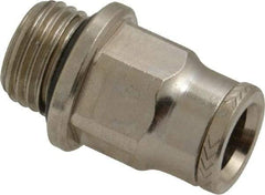 Norgren - 8mm Outside Diam, 1/4 BSPP, Nickel Plated Brass Push-to-Connect Tube Male Connector - 260 Max psi, Tube to Male BSPP Connection, Nitrile O-Ring - Eagle Tool & Supply