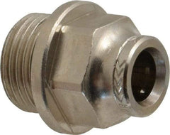 Norgren - 8mm Outside Diam, 3/8 BSPP, Nickel Plated Brass Push-to-Connect Tube Male Connector - 260 Max psi, Tube to Male BSPP Connection, Nitrile O-Ring - Eagle Tool & Supply