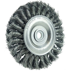 ‎4″ Standard Twist Knot Wire Wheel, .020″ Steel Fill, 1/2″-3/8″ Arbor Hole - Eagle Tool & Supply