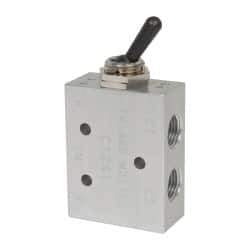 ARO/Ingersoll-Rand - 1/8" NPT Manual Mechanical Valve - 4-Way, 2 Position, Toggle/Manual & 0.2 CV Rate - Eagle Tool & Supply