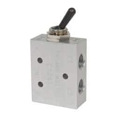 ARO/Ingersoll-Rand - 1/8" NPT Manual Mechanical Valve - 4-Way, 2 Position, Toggle/Manual & 0.2 CV Rate - Eagle Tool & Supply