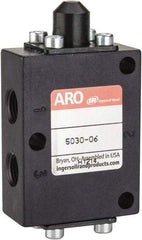 ARO/Ingersoll-Rand - 1/8" NPT Manual Mechanical Valve - 3-Way, 2 Position, Cam Stem/Spring & 0.4 CV Rate - Eagle Tool & Supply
