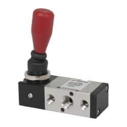 ARO/Ingersoll-Rand - 1/4" NPT Manual Mechanical Valve - 4-Way, 2 Position, Lever/Spring & 0.7 CV Rate - Eagle Tool & Supply