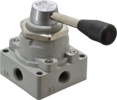 ARO/Ingersoll-Rand - 3/8" NPT Manual Mechanical Valve - 4-Way, 3 Position, Lever/Manual & 2 CV Rate - Eagle Tool & Supply