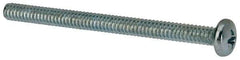 Value Collection - #10-24 UNC, 2-1/2" Length Under Head Phillips Drive Machine Screw - Pan Head, Grade 2 Steel, Zinc-Plated Finish, Without Washer - Eagle Tool & Supply