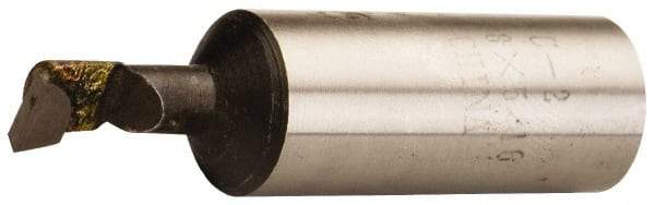 Made in USA - 7/16" Min Bore Diam, 1-1/8" Max Bore Depth, 3/8 Shank Diam, Boring Bar - Right Hand Cut, Carbide-Tipped, Bright Finish - Exact Industrial Supply