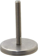 Gibraltar - 5/16-18 Bolt Thread, Stud Mount Leveling Pad & Mount - 250 Max Lb Capacity, 2.03" Base Diam, 2" Thread Length - Eagle Tool & Supply