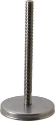 Gibraltar - 3/8-16 Bolt Thread, Stud Mount Leveling Pad & Mount - 250 Max Lb Capacity, 2.4" Base Diam, 4" Thread Length - Eagle Tool & Supply