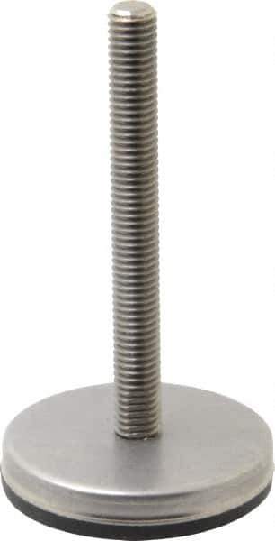 Gibraltar - 1/2-13 Bolt Thread, Stud Mount Leveling Pad & Mount - 500 Max Lb Capacity, 2.8" Base Diam, 4" Thread Length - Eagle Tool & Supply