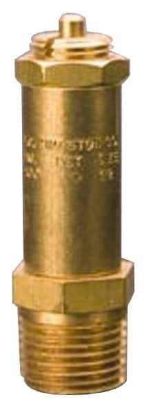 Kingston - 1/4" Inlet, Safety Relief Valve - 100 Max psi, Brass - Eagle Tool & Supply