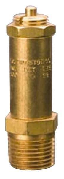 Kingston - 1/4" Inlet, Safety Relief Valve - 50 Max psi, Brass - Eagle Tool & Supply
