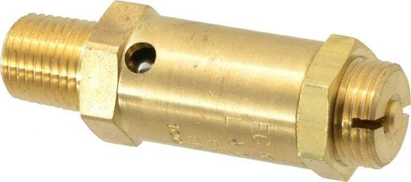 Kingston - 1/4" Inlet, Safety Relief Valve - 25 Max psi, Brass - Eagle Tool & Supply