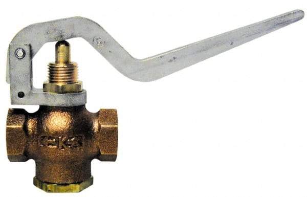 Kingston - 3/4" Pipe, 400 Max psi, Buna N Disc, Self Closing Control Valve - Balanced Valve Squeeze Lever, FNPT x FNPT End Connections - Eagle Tool & Supply