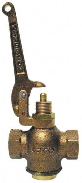 Kingston - 1" Pipe, 400 Max psi, Buna N Disc, Self Closing Control Valve - Pull Lever, FNPT x FNPT End Connections - Eagle Tool & Supply