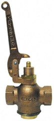 Kingston - 3/4" Pipe, 400 Max psi, Buna N Disc, Self Closing Control Valve - Pull Lever, FNPT x FNPT End Connections - Eagle Tool & Supply