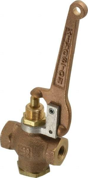 Kingston - 1/4" Pipe, 400 Max psi, Buna N Disc, Self Closing Control Valve - Pull Lever, FNPT x FNPT End Connections - Eagle Tool & Supply