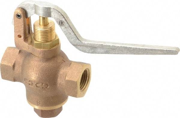 Kingston - 1/2" Pipe, 400 Max psi, Buna N Disc, Self Closing Control Valve - Balanced Valve Squeeze Lever, FNPT x FNPT End Connections - Eagle Tool & Supply