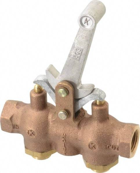 Kingston - 1/2" NPT Hoist Control Valve - Dead Man Style Lever & 200 Max psi - Eagle Tool & Supply