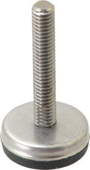 Gibraltar - 5/16-18 Bolt Thread, Stud Mount Leveling Pad & Mount - 250 Max Lb Capacity, 1.2" Base Diam, 1-1/2" Thread Length - Eagle Tool & Supply