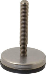 Gibraltar - 3/8-16 Bolt Thread, Stud Mount Leveling Pad & Mount - 250 Max Lb Capacity, 2.03" Base Diam, 2" Thread Length - Eagle Tool & Supply