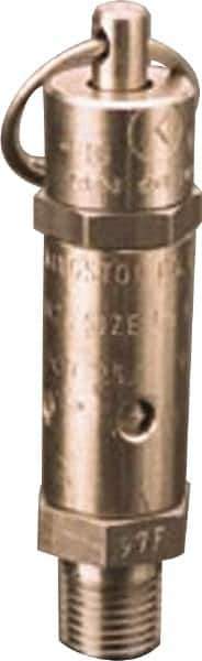 Kingston - 1/2" Inlet, ASME Safety Relief Valve - 100 Max psi, Stainless Steel - Eagle Tool & Supply