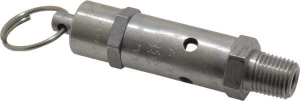 Kingston - 1/4" Inlet, ASME Safety Relief Valve - 100 Max psi, Stainless Steel - Eagle Tool & Supply