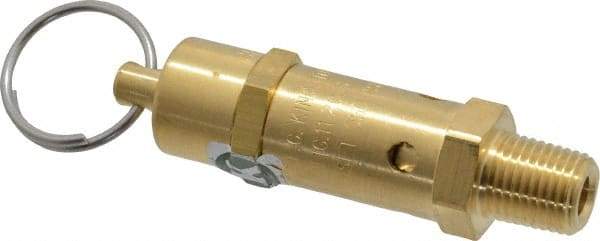 Kingston - 1/4" Inlet, ASME Safety Relief Valve - 50 Max psi, Brass - Eagle Tool & Supply