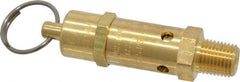 Kingston - 1/4" Inlet, ASME Safety Relief Valve - 75 Max psi, Brass - Eagle Tool & Supply