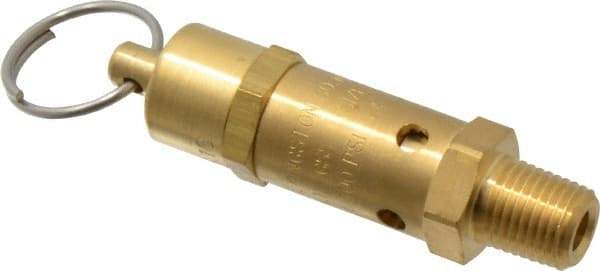 Kingston - 1/4" Inlet, ASME Safety Relief Valve - 100 Max psi, Brass - Eagle Tool & Supply