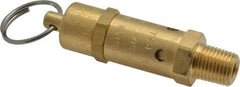 Kingston - 1/4" Inlet, ASME Safety Relief Valve - 175 Max psi, Brass - Eagle Tool & Supply