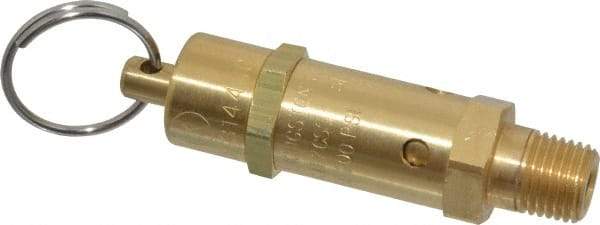 Kingston - 1/4" Inlet, ASME Safety Relief Valve - 200 Max psi, Brass - Eagle Tool & Supply