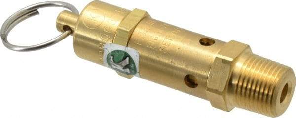 Kingston - 3/8" Inlet, ASME Safety Relief Valve - 75 Max psi, Brass - Eagle Tool & Supply