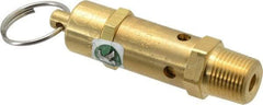 Kingston - 3/8" Inlet, ASME Safety Relief Valve - 75 Max psi, Brass - Eagle Tool & Supply