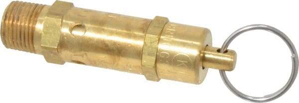 Kingston - 3/8" Inlet, ASME Safety Relief Valve - 150 Max psi, Brass - Eagle Tool & Supply