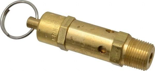 Kingston - 3/8" Inlet, ASME Safety Relief Valve - 200 Max psi, Brass - Eagle Tool & Supply