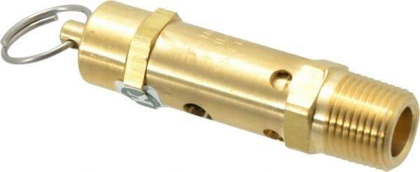 Kingston - 1/2" Inlet, ASME Safety Relief Valve - 100 Max psi, Brass - Eagle Tool & Supply