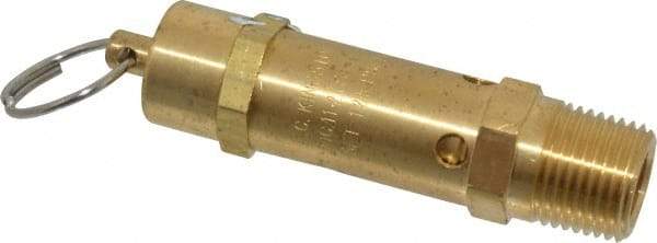 Kingston - 1/2" Inlet, ASME Safety Relief Valve - 125 Max psi, Brass - Eagle Tool & Supply