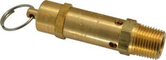 Kingston - 1/2" Inlet, ASME Safety Relief Valve - 200 Max psi, Brass - Eagle Tool & Supply