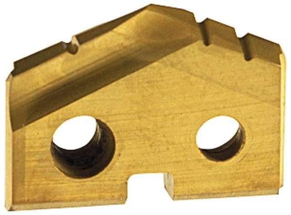 Allied Machine and Engineering - 13.5mm Diam x 1/8" Thick, Seat Code 0, 132° Included Angle Spade Drill Insert - TiN Coated, Carbide, Grade K20, Series T-A - Eagle Tool & Supply