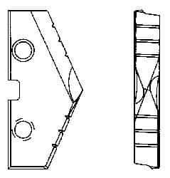 Allied Machine and Engineering - 2-9/32" Diam x 5/16" Thick, Seat Code 4, Spade Drill Insert - TiN Coated, High Speed Steel, Series T-A - Eagle Tool & Supply