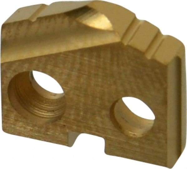 Allied Machine and Engineering - 25/64" Diam x 3/32" Thick, Seat Code Y, 132° Included Angle Spade Drill Insert - TiN Coated, Cobalt, Series T-A - Eagle Tool & Supply