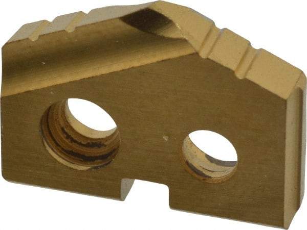 Allied Machine and Engineering - 31/64" Diam x 3/32" Thick, Seat Code Z, 132° Included Angle Spade Drill Insert - TiN Coated, Cobalt, Series T-A - Eagle Tool & Supply