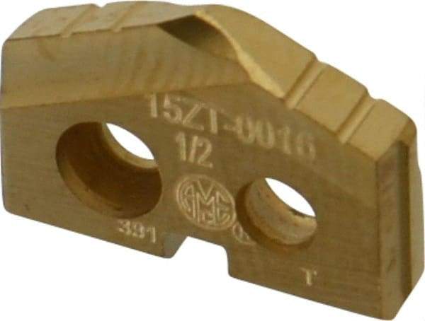 Allied Machine and Engineering - 1/2" Diam x 3/32" Thick, Seat Code Z, 132° Included Angle Spade Drill Insert - TiN Coated, Cobalt, Series T-A - Eagle Tool & Supply