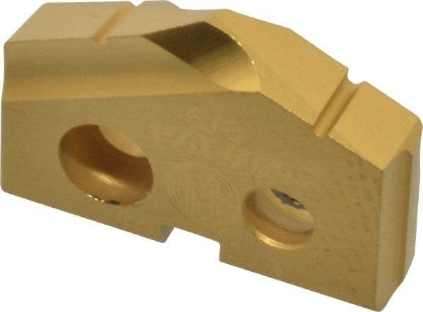 Allied Machine and Engineering - 5/8" Diam x 1/8" Thick, Seat Code 0, 132° Included Angle Spade Drill Insert - TiN Coated, Cobalt, Series T-A - Eagle Tool & Supply