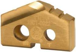 Allied Machine and Engineering - 11/16" Diam x 1/8" Thick, Seat Code 0, 132° Included Angle Spade Drill Insert - TiN Coated, Cobalt, Series T-A - Eagle Tool & Supply