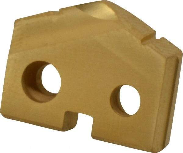 Allied Machine and Engineering - 23/32" Diam x 5/32" Thick, Seat Code 1, 132° Included Angle Spade Drill Insert - TiN Coated, Cobalt, Series T-A - Eagle Tool & Supply