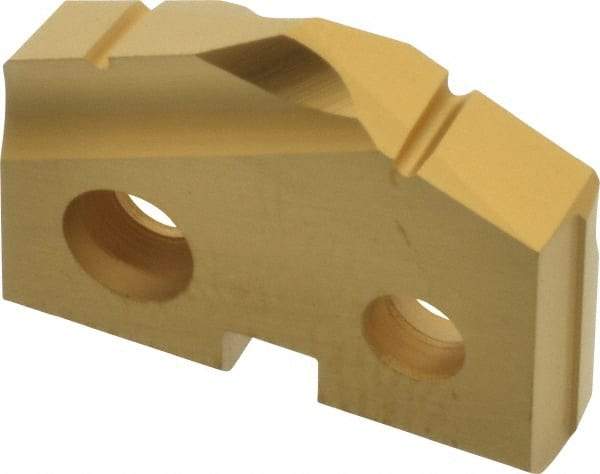 Allied Machine and Engineering - 47/64" Diam x 5/32" Thick, Seat Code 1, 132° Included Angle Spade Drill Insert - TiN Coated, Cobalt, Series T-A - Eagle Tool & Supply