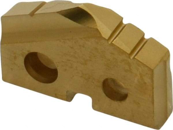 Allied Machine and Engineering - 13/16" Diam x 5/32" Thick, Seat Code 1, 132° Included Angle Spade Drill Insert - TiN Coated, Cobalt, Series T-A - Eagle Tool & Supply