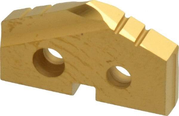 Allied Machine and Engineering - 59/64" Diam x 5/32" Thick, Seat Code 1, 132° Included Angle Spade Drill Insert - TiN Coated, Cobalt, Series T-A - Eagle Tool & Supply